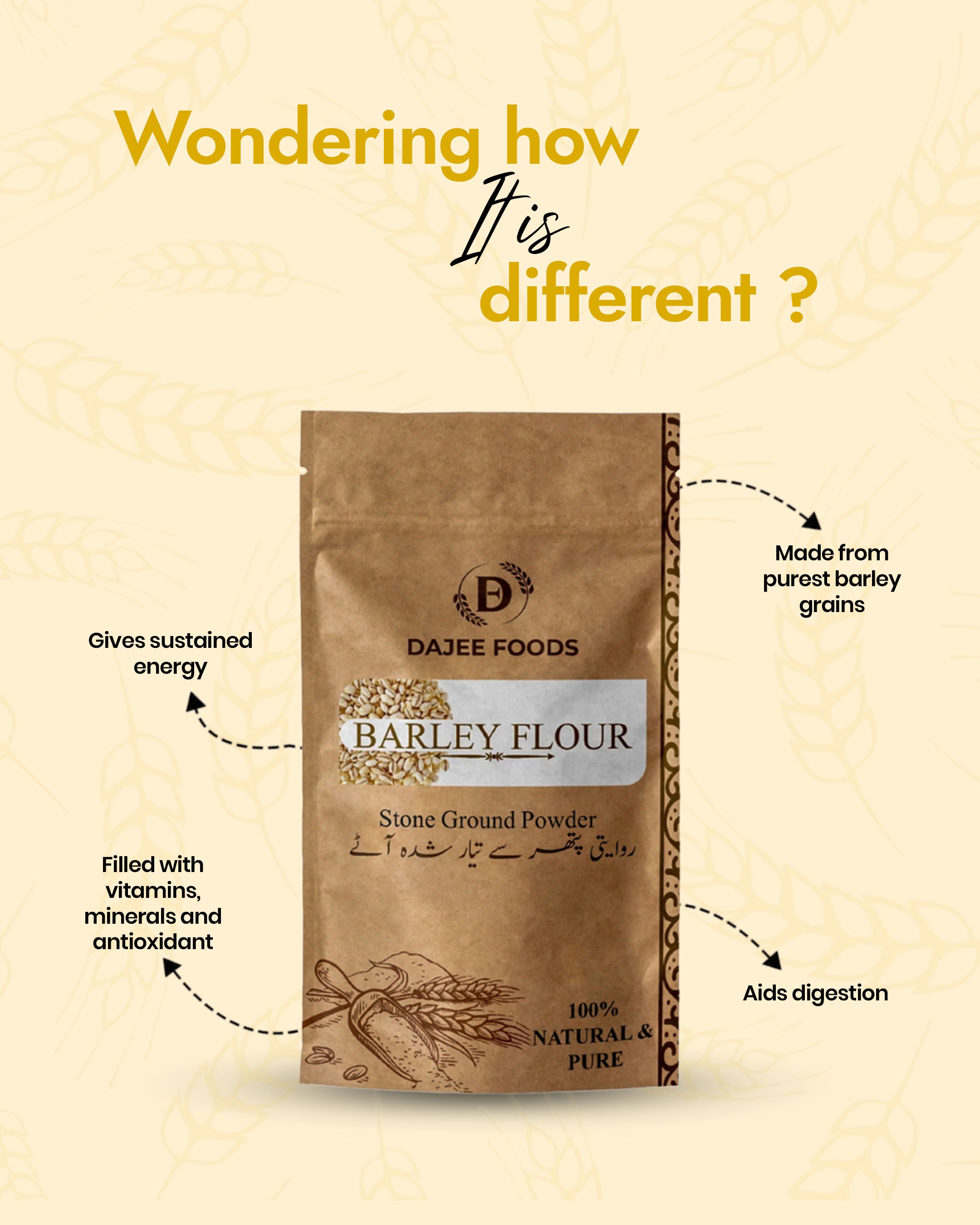 Barley Flour (جَو) | 100% Natural, Stone-Ground & Whole Grain