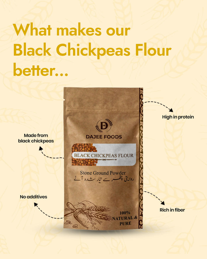 Black Chickpeas Flour (کالے چنے) | 100% Natural, Stone-Ground & Gluten-Free