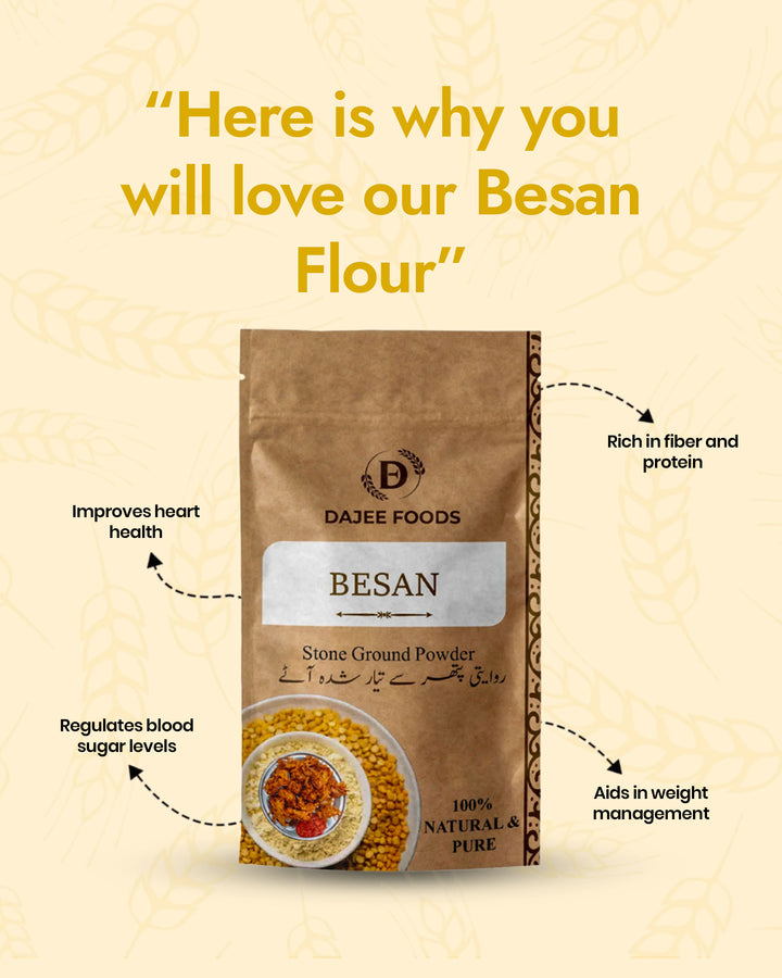 Gram Flour/ Besan (بیسن) | 100% Natural, Stone-Ground & Gluten-Free