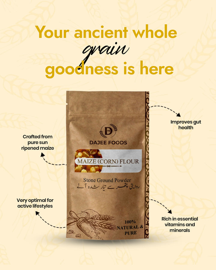 Maize Flour (مکئی) | 100% Natural, Stone-Ground & Whole Grain