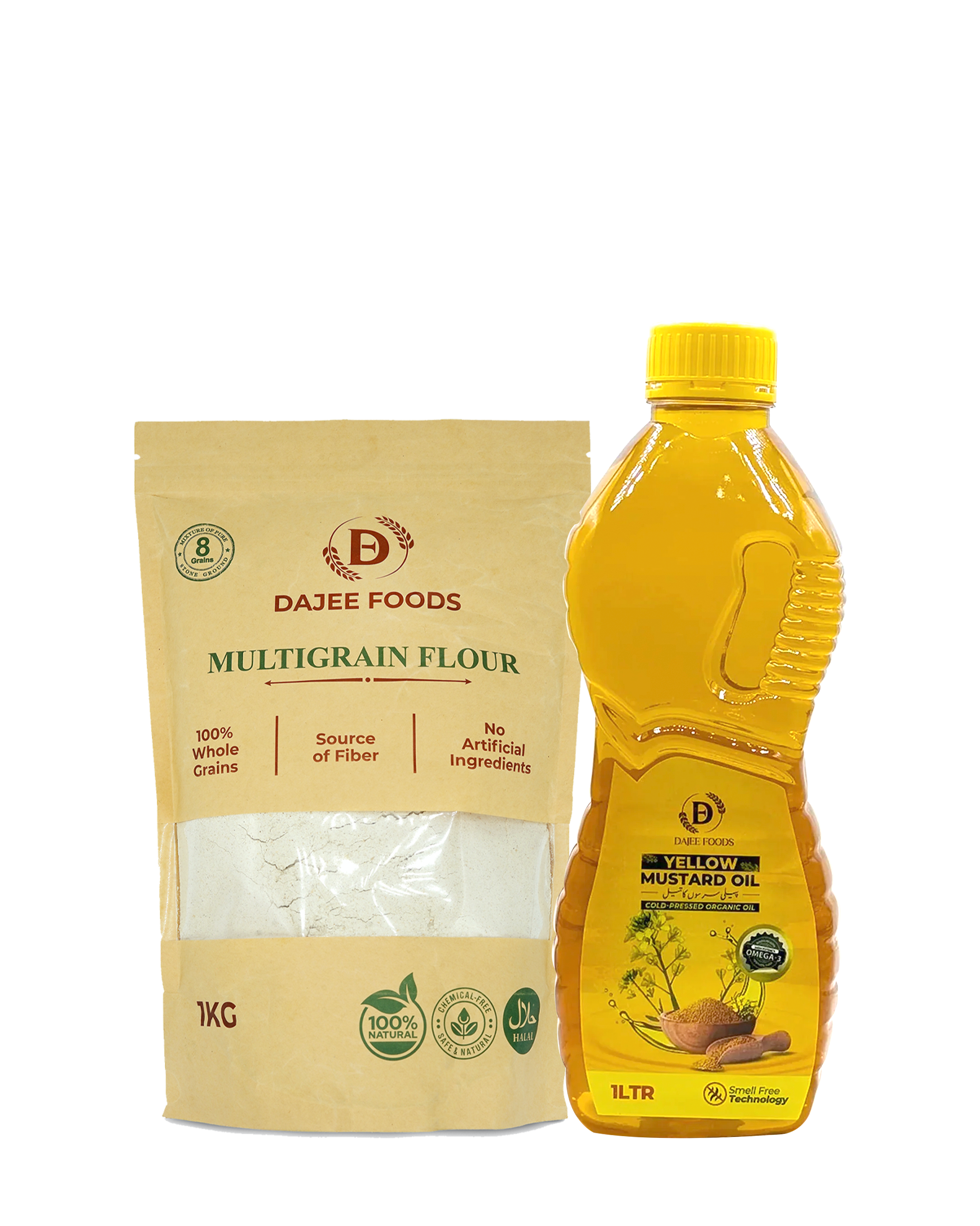 Yellow Mustard Oil (1 L) + Multigrain Flour (1 kg)