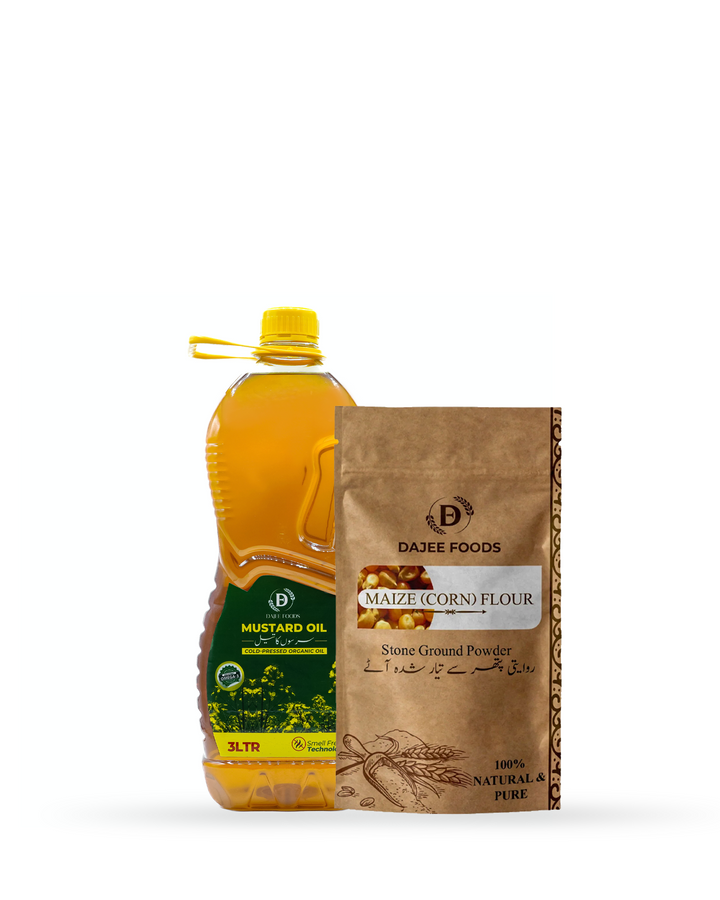 Maize Flour (1 kg) + Mustard Oil (3 L)