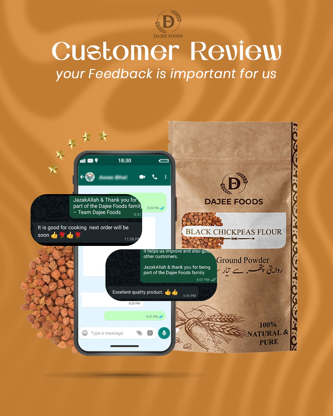Black Chickpeas Flour (کالے چنے) | 100% Natural, Stone-Ground & Gluten-Free