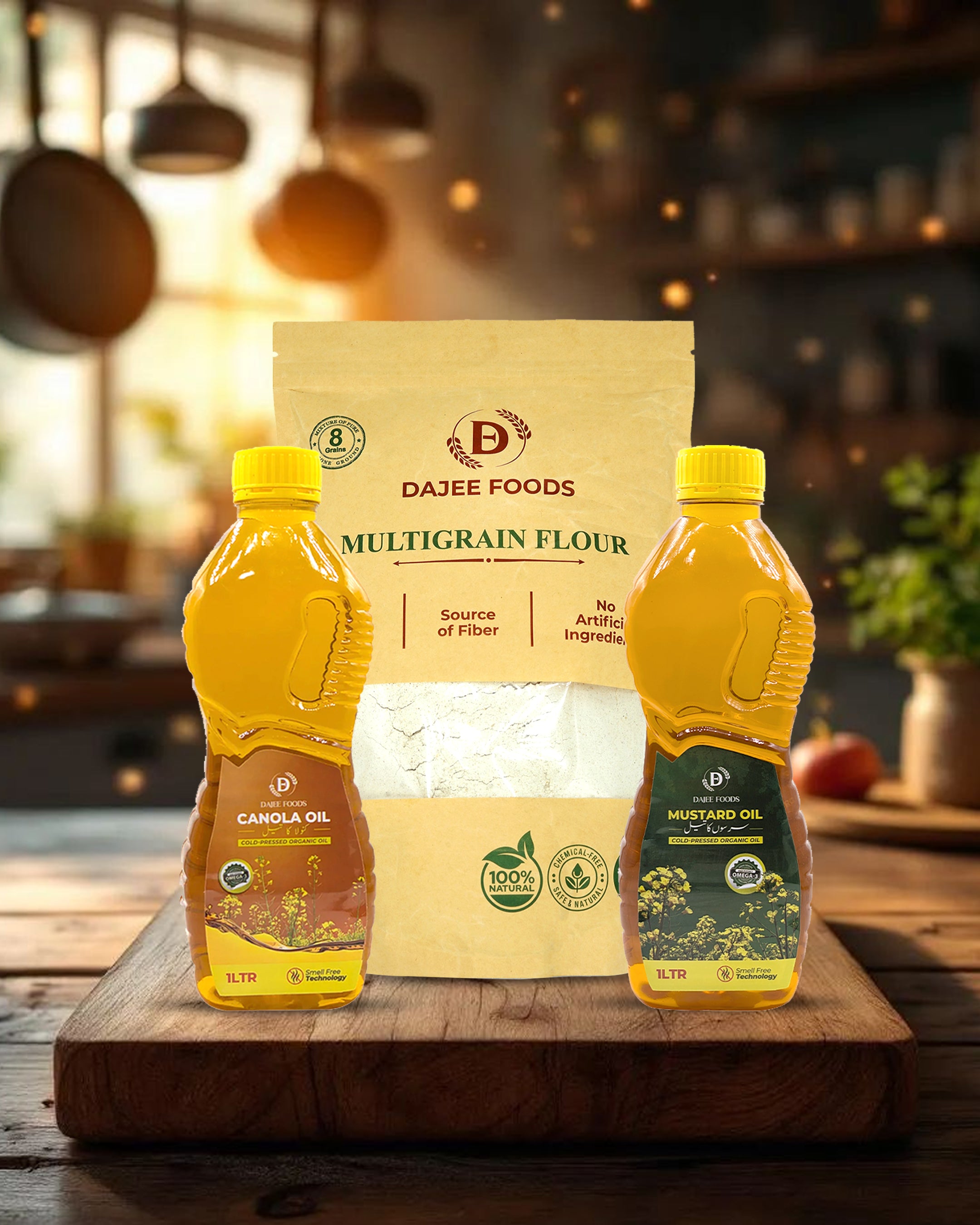 Multigrain Flour + Mustard Oil + Canola Oil