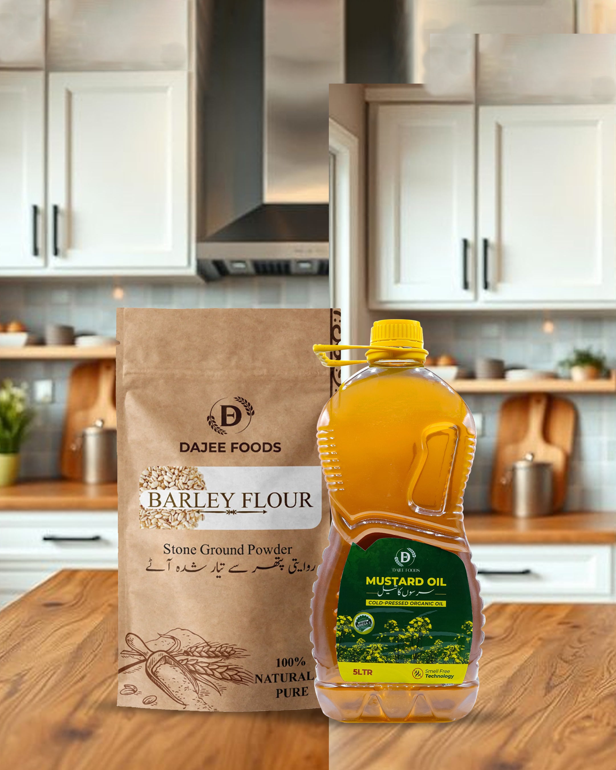 Mustard Oil (5 L) + Barley Flour (1 kg)