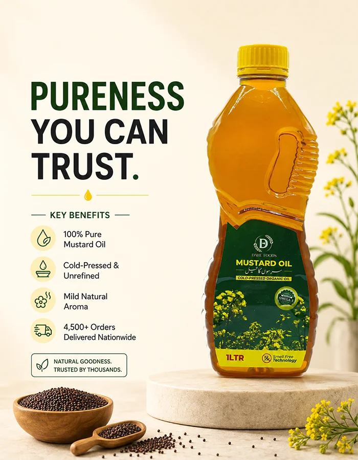 Mustard (سرسوں) Oil | 100% Pure, Cold-Pressed & Unrefined