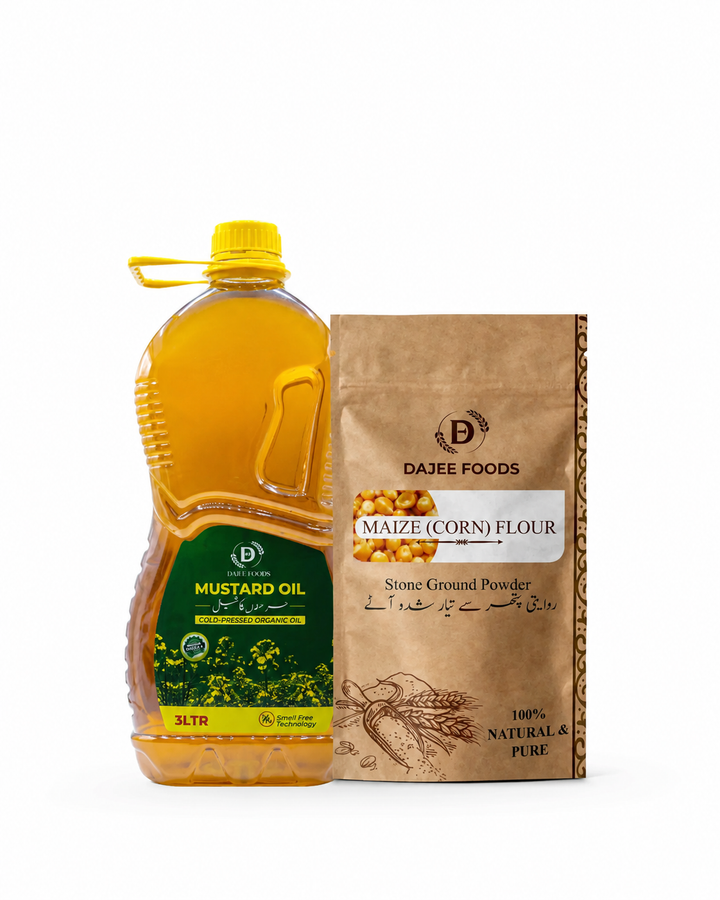 Maize Flour (1 kg) + Mustard Oil (3 L)