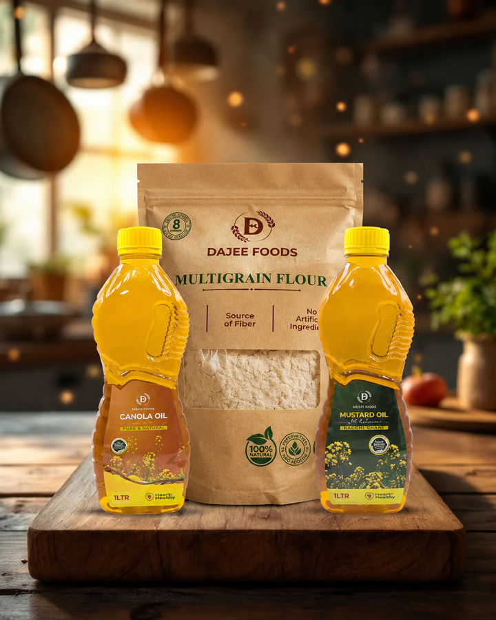 Multigrain Flour + Mustard Oil + Canola Oil