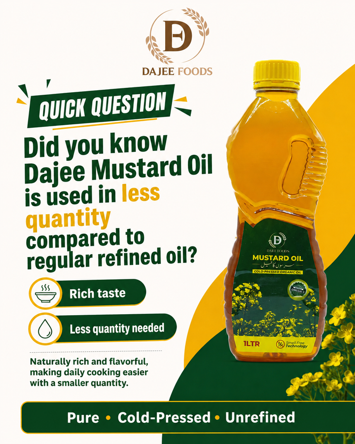 Mustard (سرسوں) Oil | 100% Pure, Cold-Pressed & Unrefined