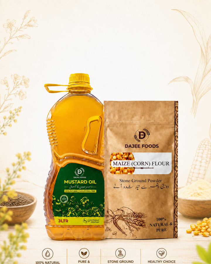 Maize Flour (1 kg) + Mustard Oil (3 L)