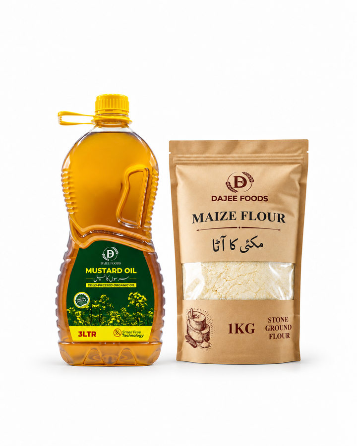 Maize Flour (1 kg) + Mustard Oil (3 L)