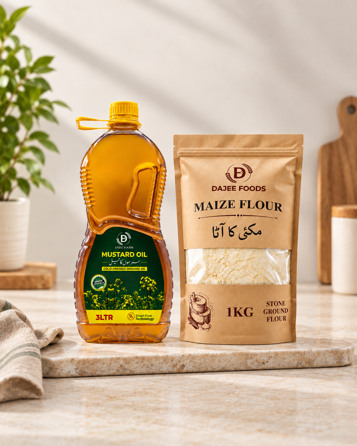 Maize Flour (1 kg) + Mustard Oil (3 L)