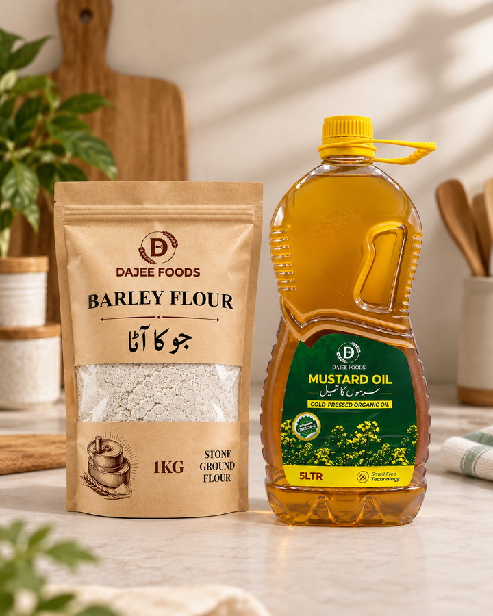Mustard Oil (5 L) + Barley Flour (1 kg)