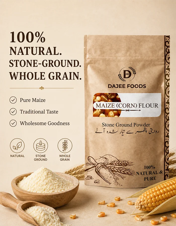 Maize Flour (مکئی) | 100% Natural, Stone-Ground & Whole Grain