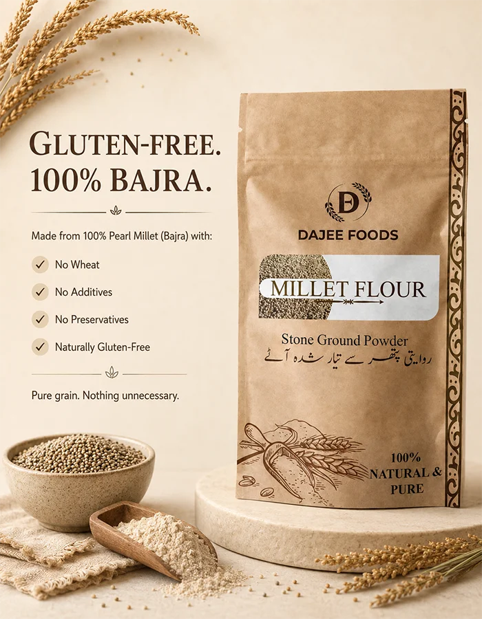 Millet Flour (باجرہ) | 100% Natural, Stone-Ground & Gluten-Free