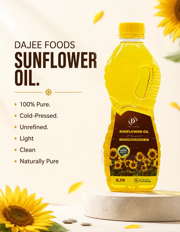 Sun Flower (سورج مکھی) Oil | 100% Pure, Cold-Pressed & Unrefined