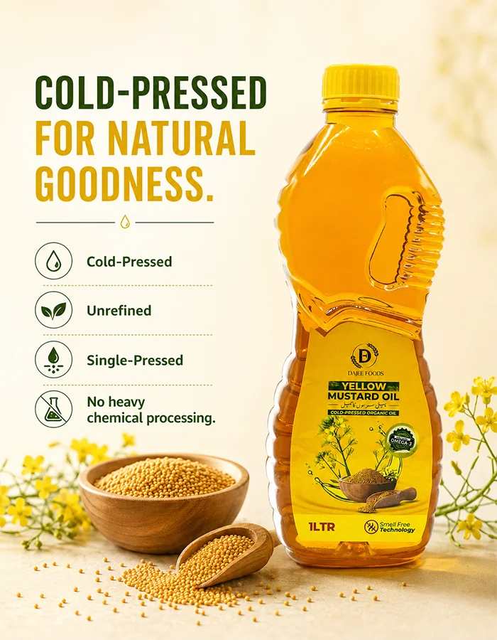 Yellow Mustard (سرسوں) Oil | 100% Pure, Cold-Pressed & Unrefined