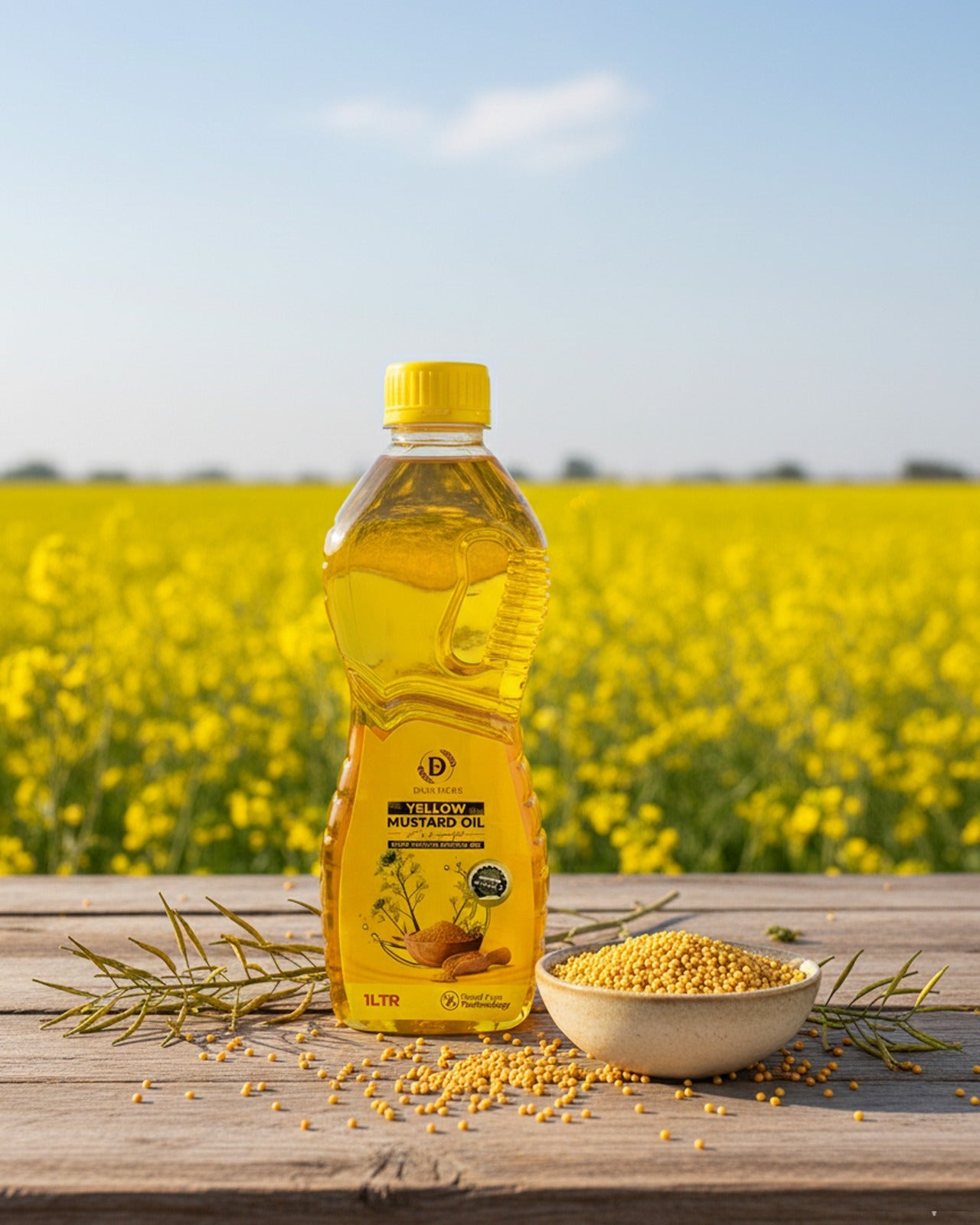 Yellow Mustard (سرسوں) Oil | 100% Pure, Cold-Pressed & Unrefined